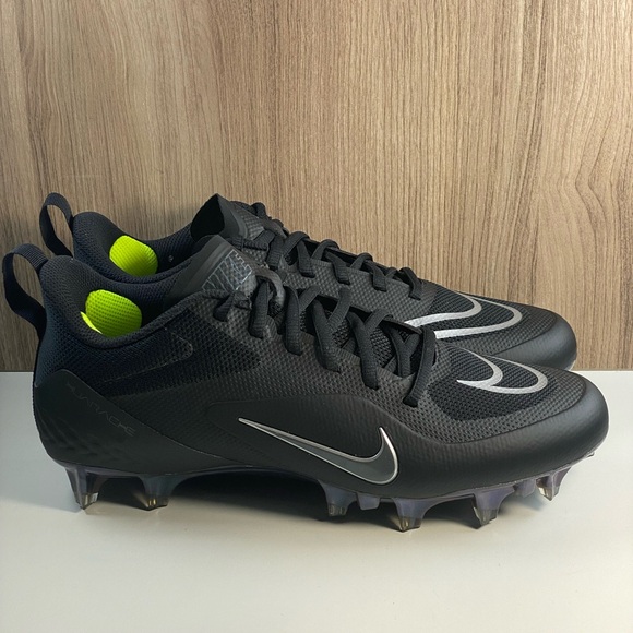 Nike Alpha Huarache 8 Pro Lax Lacrosse Black Cleats CW4439-005 Men’s Size 8 - Picture 1 of 10